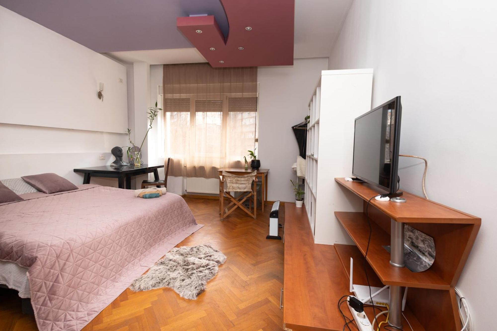 בוקרשט Shared Retro Vintage Luxury Apartment מראה חיצוני תמונה